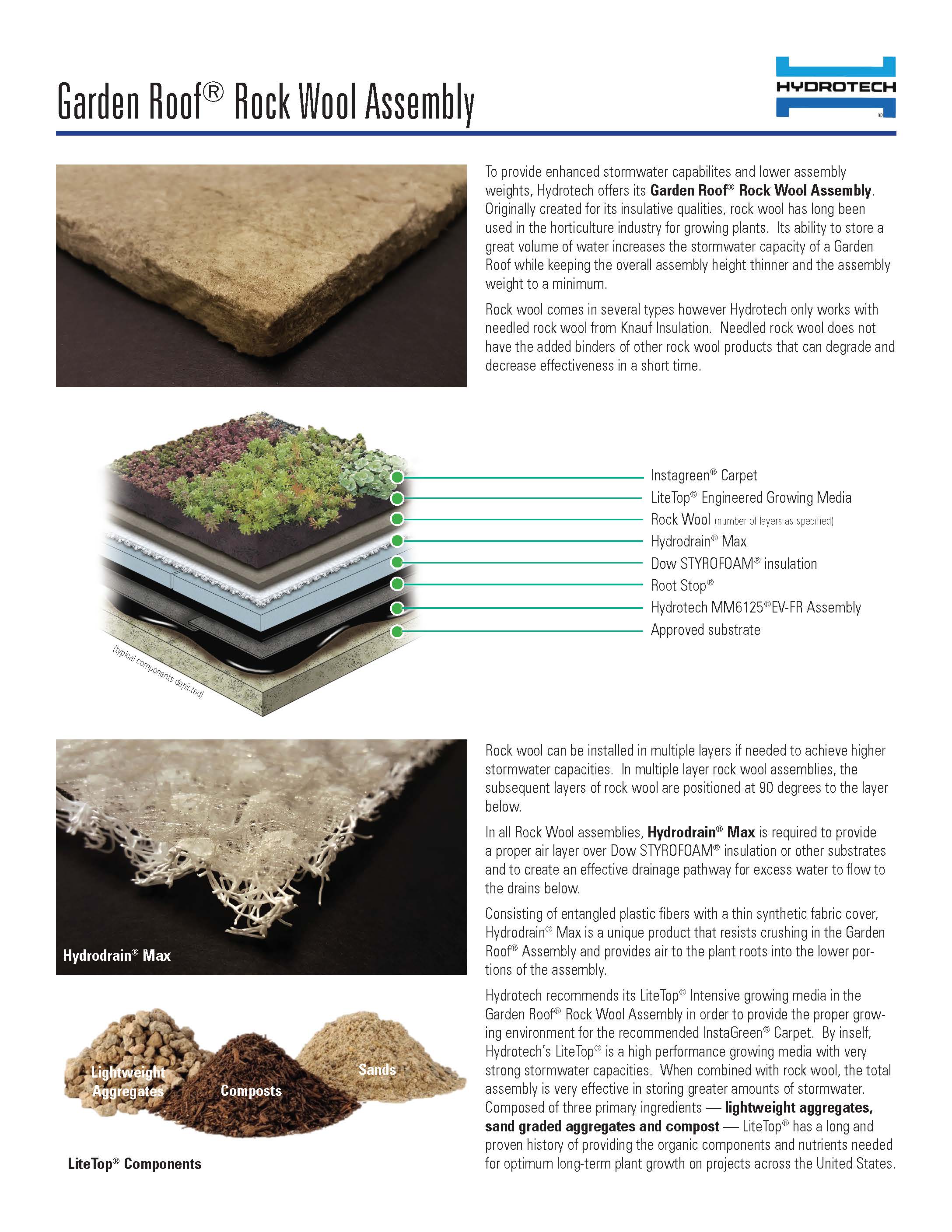 Système Garden Roof - Laine de roche